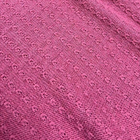American Eagle Sweater Dress Mauve 3/4 Sleeve Pointelle Knit Mini size Medium - Picture 5 of 8